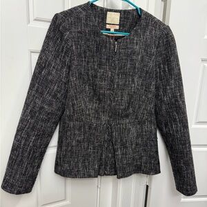 Black and White Peplum Blazer